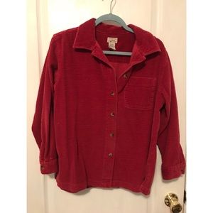 Vintage LL bean red Corduroy shirt